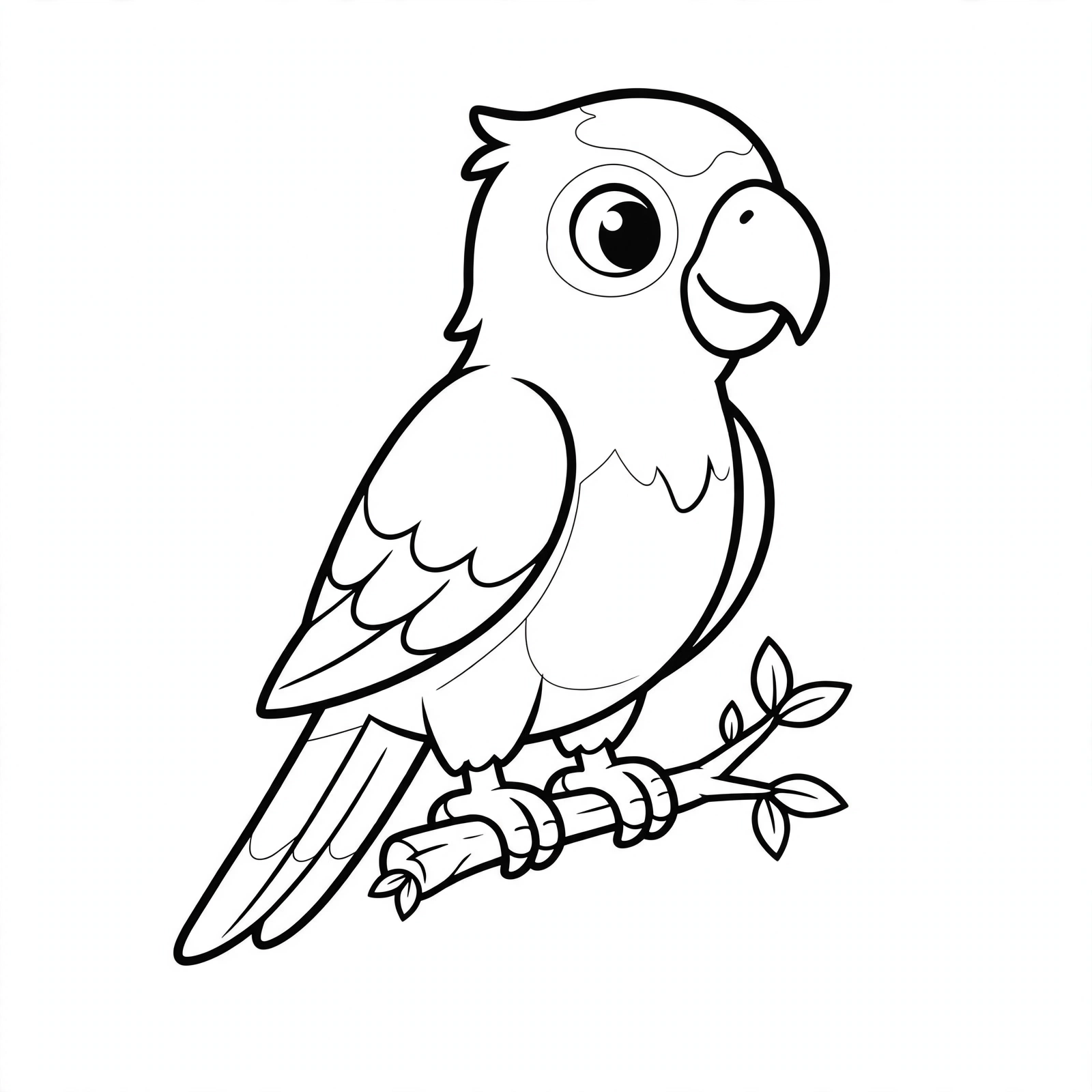 Paco, el loro de Colima, en contorno para colorear