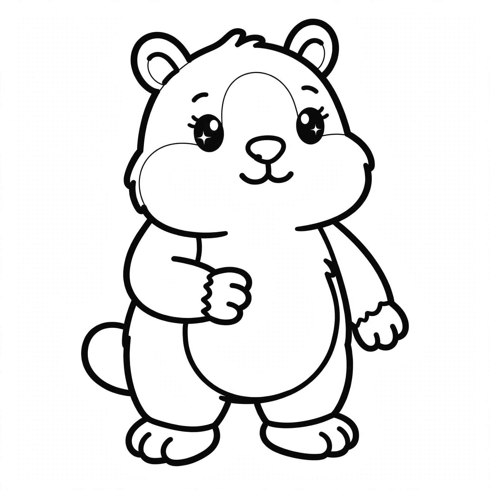 Vale, la marmotita, en contorno para colorear