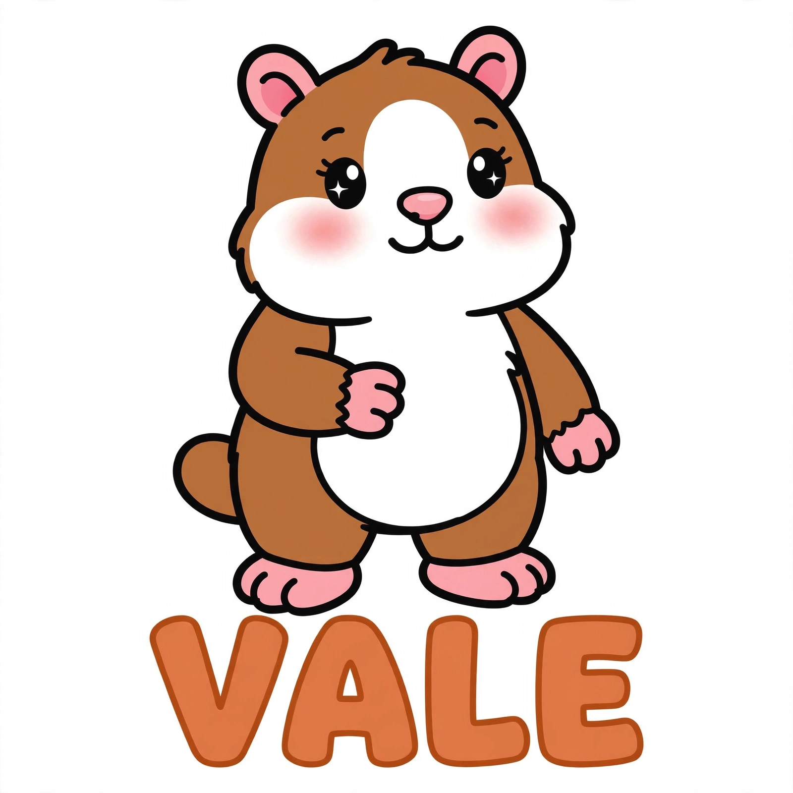 Vale, la marmotita, en su tarjeta con su nombre
